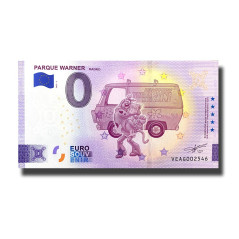 0 Euro Souvenir Banknote Parque Warner Scooby Doo- Madrid Spain VEAG 2023-5