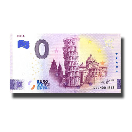 0 Euro Souvenir Banknote Pisa Italy SEBM 2025-3