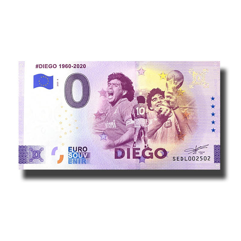 0 Euro Souvenir Banknote Diego 1960-2020 Italy SEDL 2025-4
