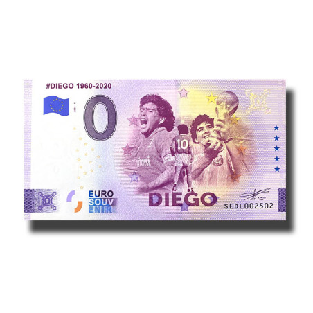 0 Euro Souvenir Banknote Diego 1960-2020 Italy SEDL 2025-4