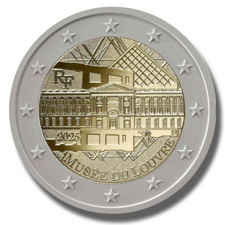 2025 France Musee du Louvre 2 Euro Coin Set of 4