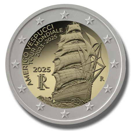 2025 Italy Amerigo Vespucci 2 Euro Coin