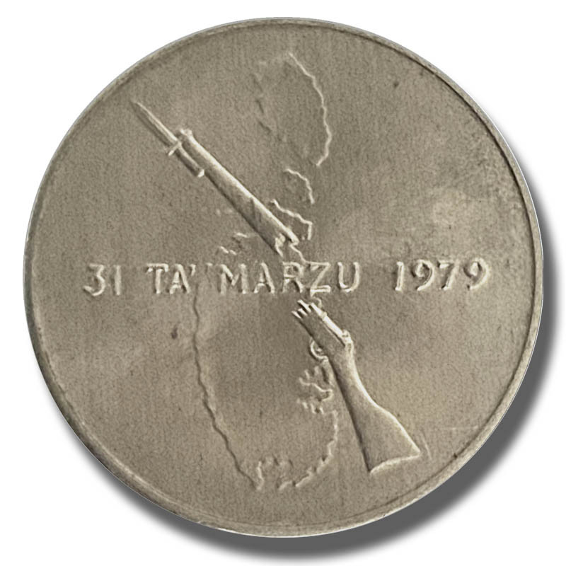 1979 Malta Medal Jum Il Helsien Aluminium 31st March 1979