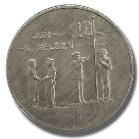 1979 Malta Medal Jum Il Helsien Aluminium 31st March 1979