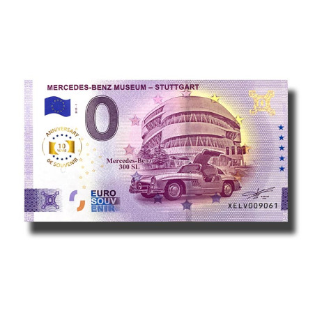 Anniversary 0 Euro Souvenir Banknote Mercedes- Benz Museum- Stuttgart Germany XELV 2025-3