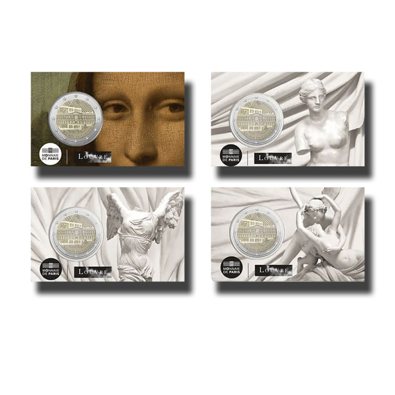 2025 France Musee du Louvre 2 Euro Coin Set of 4
