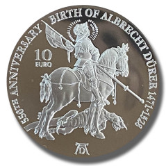 2021 Malta 550 Anniversary birth Albrecht Durer €10 Silver Proof