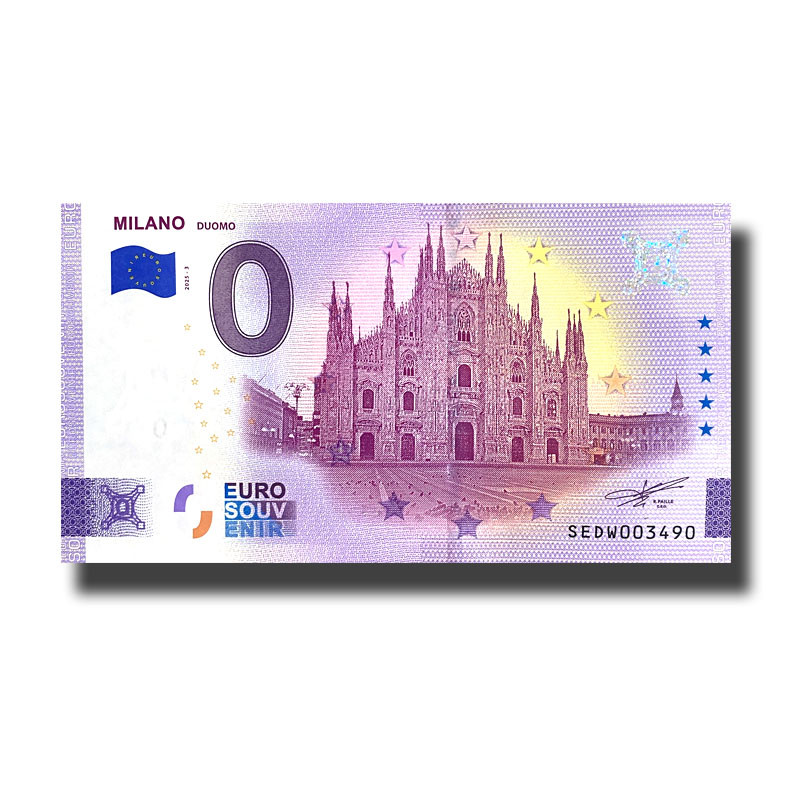 0 Euro Souvenir Banknote Milano Duomo Italy SEDW 2025-3