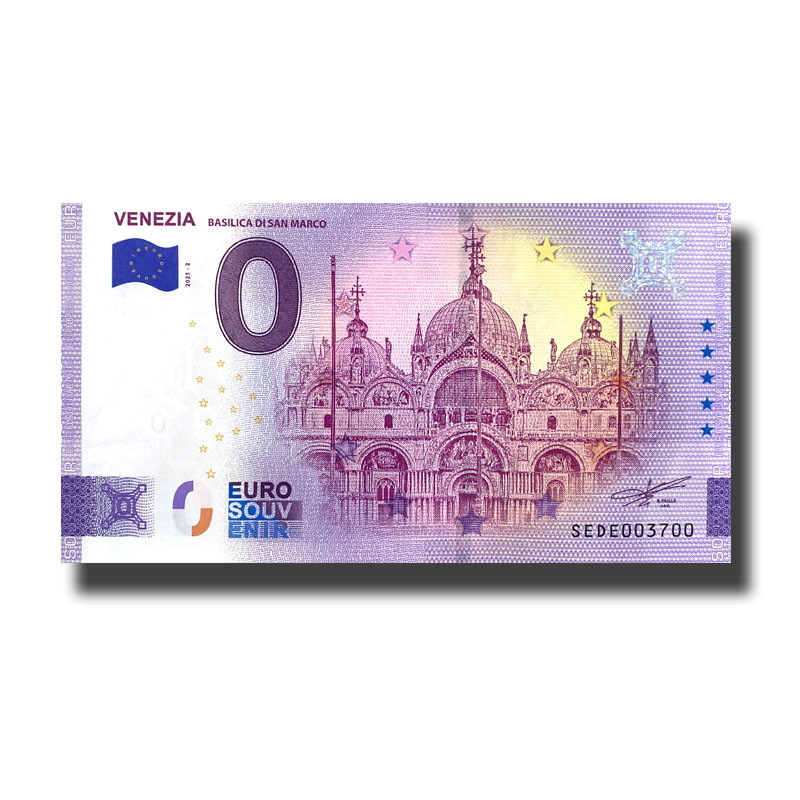 0 Euro Souvenir Banknote Venezia Basilica Di San Marco Italy SEDE 2025-2