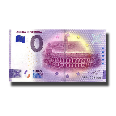 0 Euro Souvenir Banknote Arena Di Verona Italy SEDU 2025-2