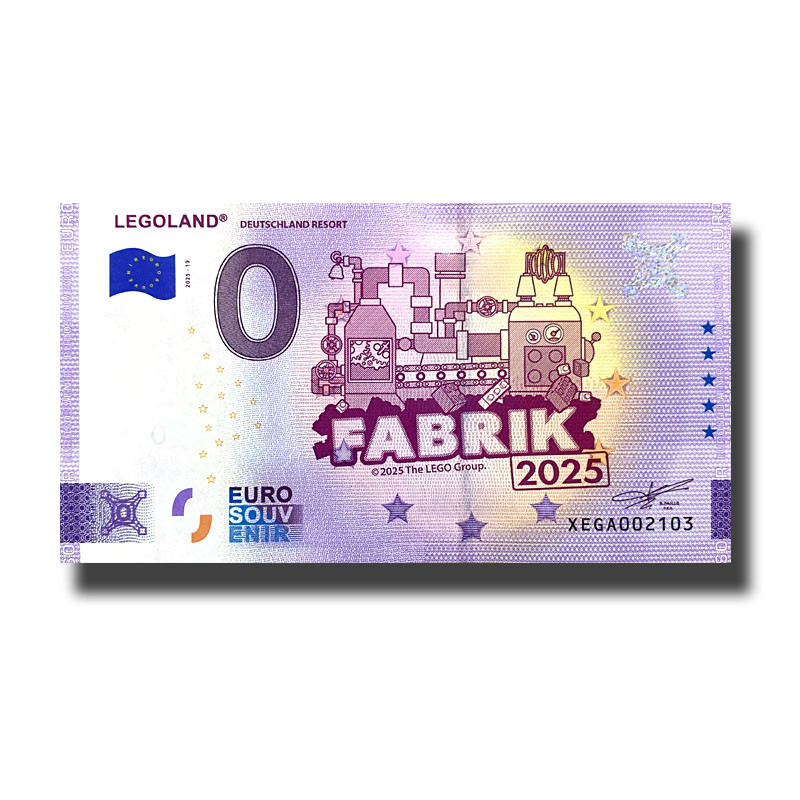 0 Euro Souvenir Banknote Legoland Deutschland Resort Germany XEGA 2025-19