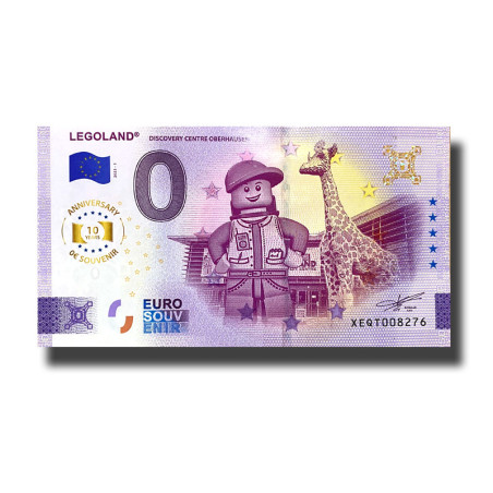 Anniversary 0 Euro Souvenir Banknote Legoland Discovery Centre Oberhausen Germany XEQT 2025-1