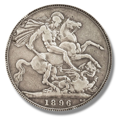 1896 VICTORIA CROWN SILVER COIN
