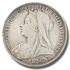 1896 VICTORIA CROWN SILVER COIN