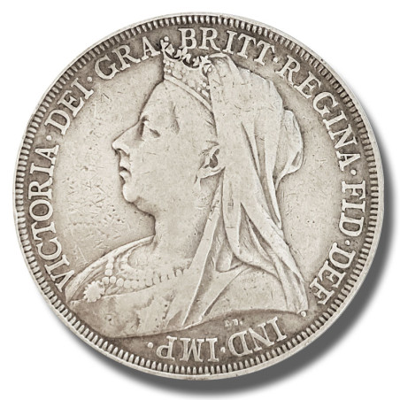1896 VICTORIA CROWN SILVER COIN