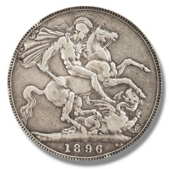 1896 VICTORIA CROWN SILVER COIN