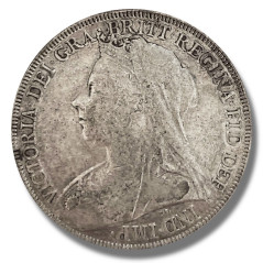 1896 VICTORIA CROWN SILVER COIN