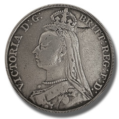1891 VICTORIA CROWN SILVER COIN