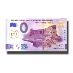 Anniversary 0 Euro Souvenir Banknote Suomenlinna - Sveaborg Maailmanperinto- Unesco World Heritage Finland LEBN 2025-2