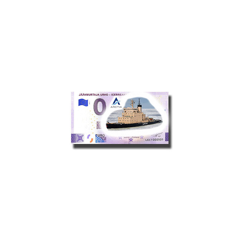 0 Euro Souvenir Banknote Jaanmurtaja Urho- Icebreaker Urho Colour Finland LECT 2025-1