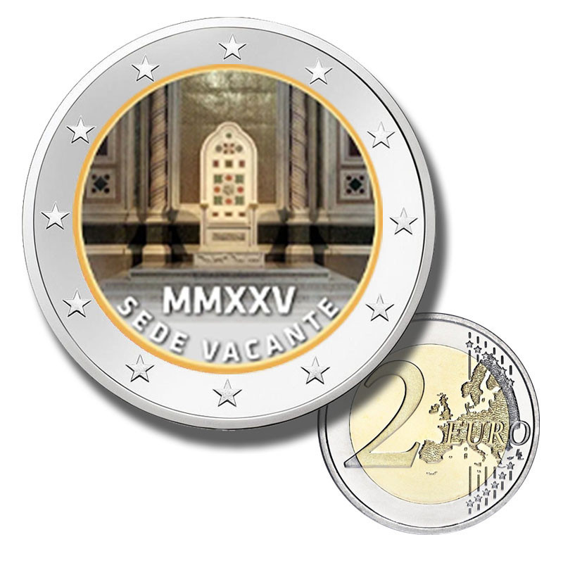 2 Euro Coloured Coin Sede Vacante MMXXV