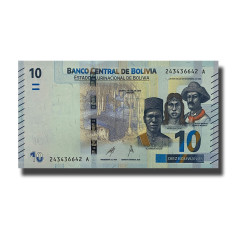 2018 Bolivia 10 Bolivianos Banknote Uncirculated