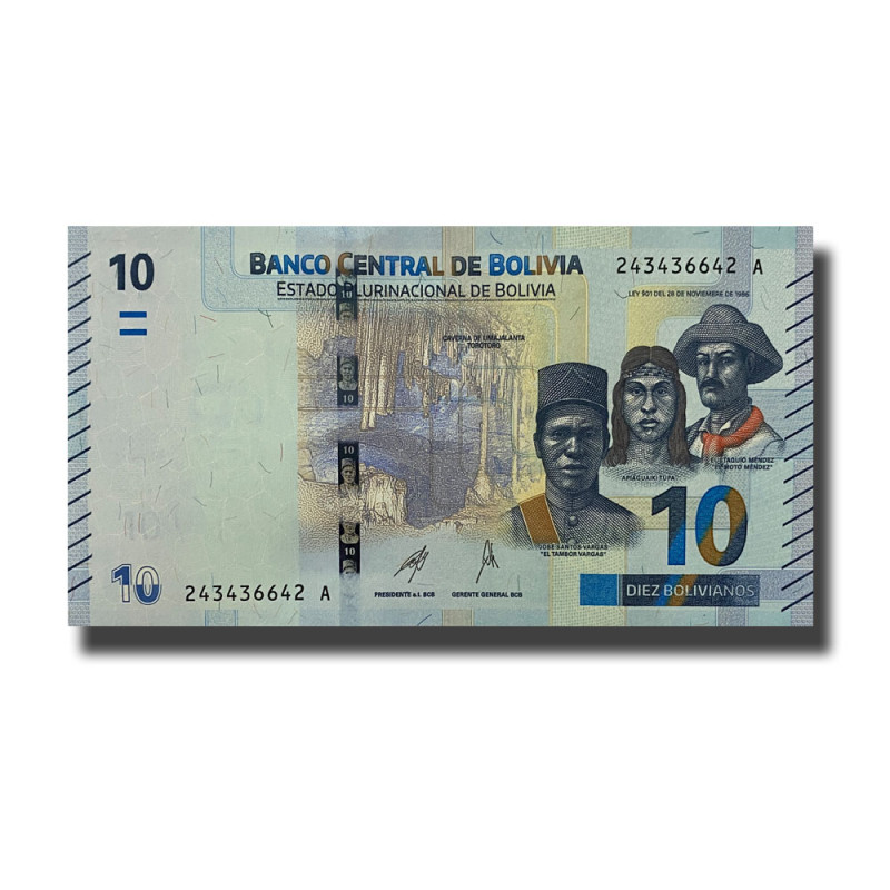 2018 Bolivia 10 Bolivianos Banknote Uncirculated