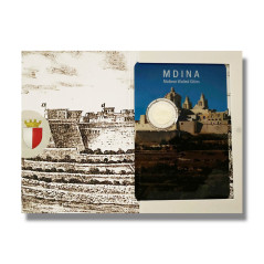 2025 Malta MDINA Maltese Walled Cities 2 Euro Coin Card