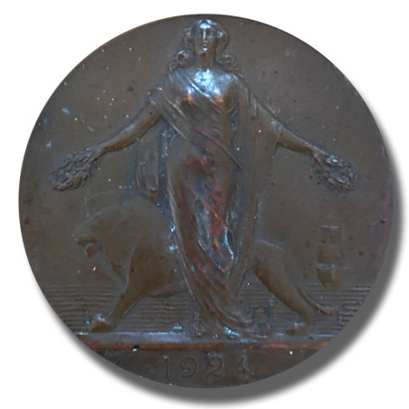 1923 Malta British Empire Exhibition Medal Preliminary Show 50mm