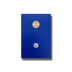 1977 Malta 1 Cent and 2 Cents Old Malta Lira In Blue Cover
