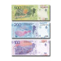 Argentina 100, 200 and 500 pesos Set of 3 Uncirculated Banknotes