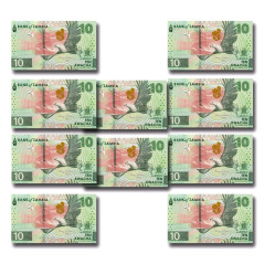 Zambia Ten Kwacha Pack of 10 Uncirculated Banknotes