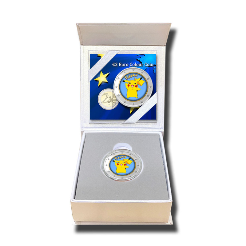 2 Euro Coloured Coin Single box Pokemon
