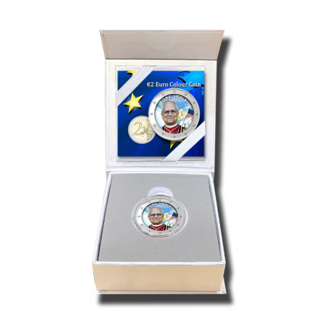 2 Euro Coloured Coin Single box Pope Leo XIV