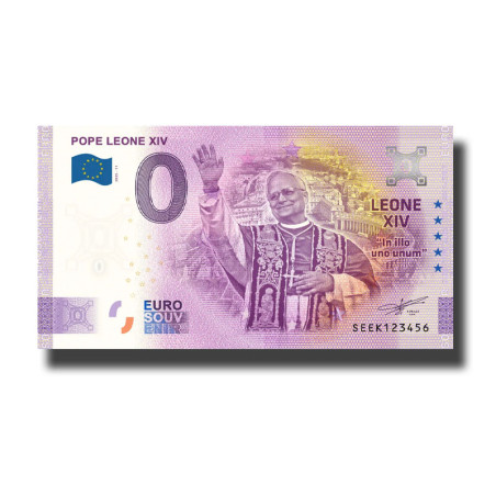 0 Euro Souvenir Banknote Pope Leo XIV Italy SEEK 2025-11