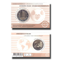 2025 Finland Diplomacy and Foreign Policy- Finland Version 2 Euro Coin Card
