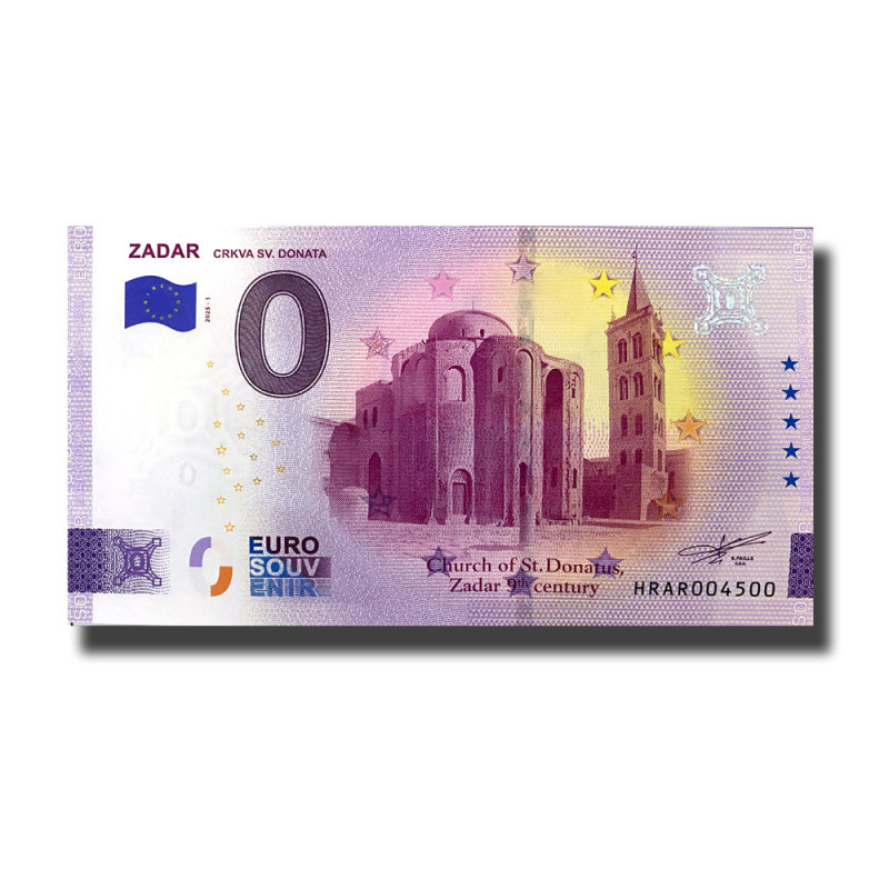 0 Euro Souvenir Banknote Zadar CRKVA SV DONATA Croatia HRAR 2025-1