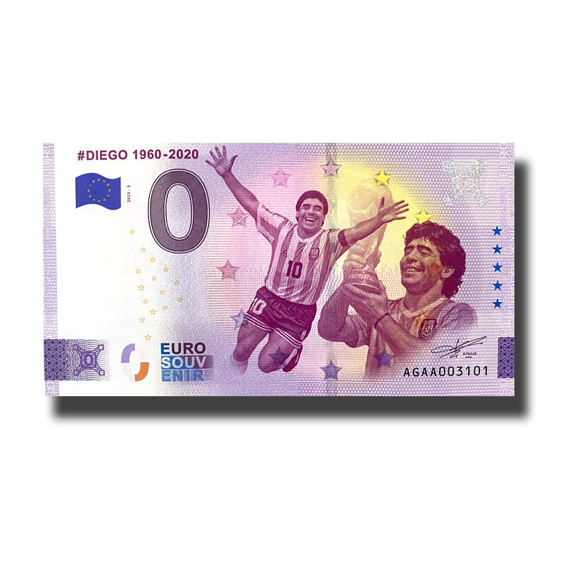0 Euro Souvenir Banknote Diego 1960-2020 Argentina AGAA 2025-3