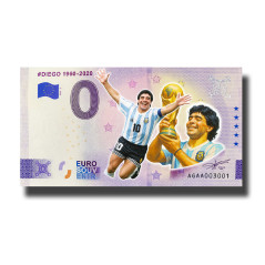 0 Euro Souvenir Banknote Diego 1960-2020 Colour Argentina AGAA 2025-3