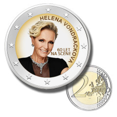 2 Euro Coloured Coin Helena Vondrackova