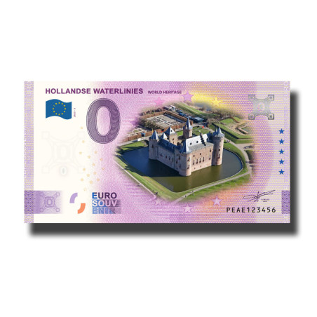 0 Euro Souvenir Banknote Hollandse Waterlinies Colour Netherlands PEAE 2025-5