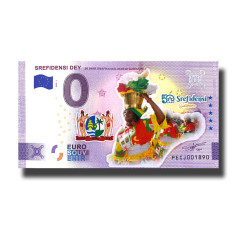 0 Euro Souvenir Banknote Srefidensi Dey 50 Jaar Onafhankelijkheid Colour Netherlands PECJ 2025-1