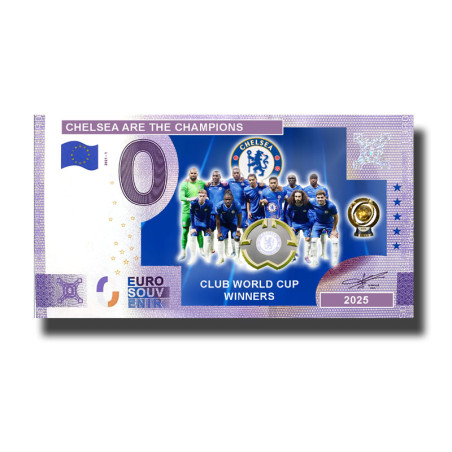 0 Euro Souvenir Banknote Chelsea are the Champions Custom Colour USA 2025
