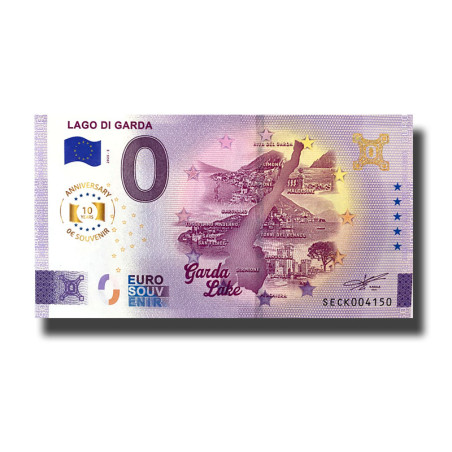 Anniversary 0 Euro Souvenir Banknote Lago Di Garda Italy SECK 2025-3