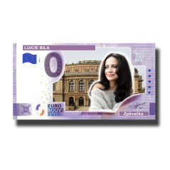 0 Euro Souvenir Banknote Luicie Bila - Zpevacka Custom Colour Czech Republic 2025