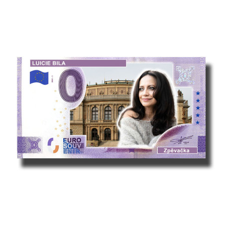 0 Euro Souvenir Banknote Luicie Bila - Zpevacka Custom Colour Czech Republic 2025