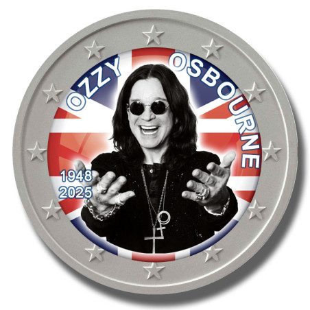 2 Euro Coloured Coin Ozzy Osbourne 1948-2025