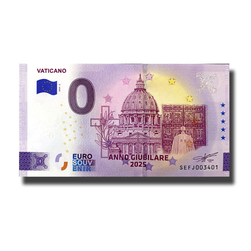 0 Euro Souvenir Banknote Vaticano Italy SEFJ 2025-2