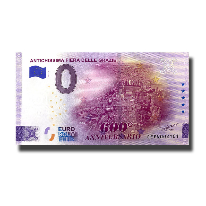 0 Euro Souvenir Banknote Antichissima Fiera Italy SEFN 2025-1