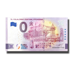 0 Euro Souvenir Banknote 70. Folklorny Festival Vychodna Slovakia EEGS 2025-1